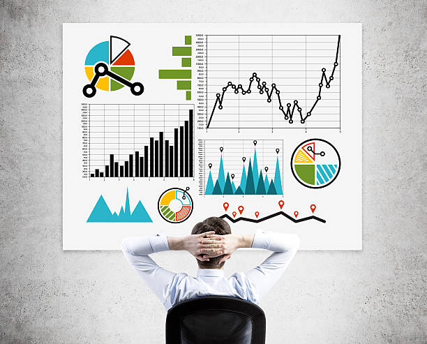 istock Businessman looking at charts 594031352