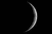 Moon waxing crescent. Young Moon.