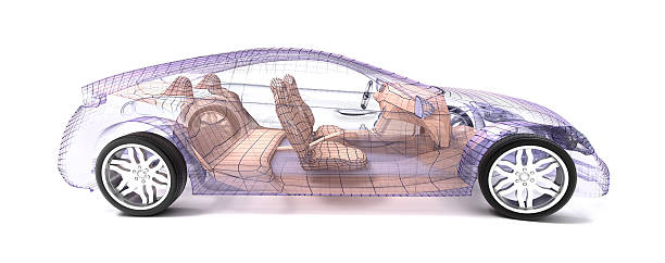 istock Car design, wire model. My own design. 594036374