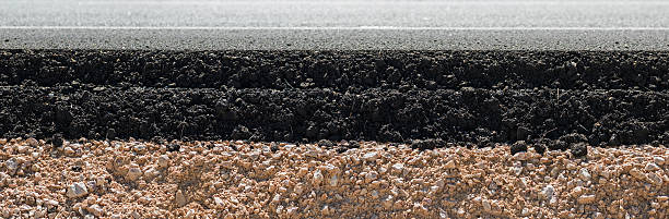 istock Cross Section Of Asphalt Road 594037914