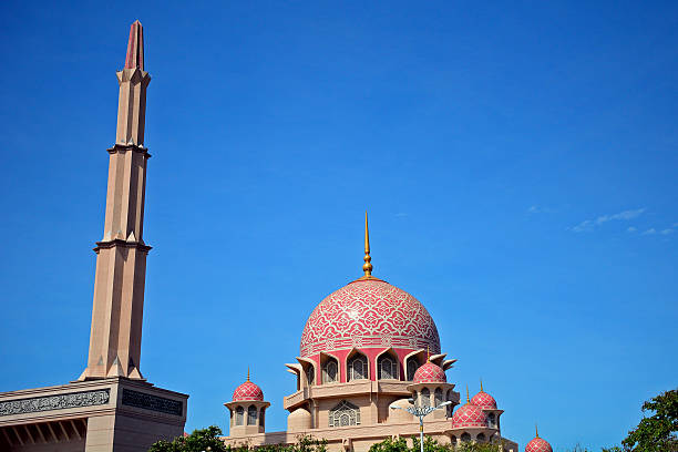 Putrajaya, Malaysia - January 25, 2016: Putra Mosque is the biggest mosque of the newly built city of Putrajaya.