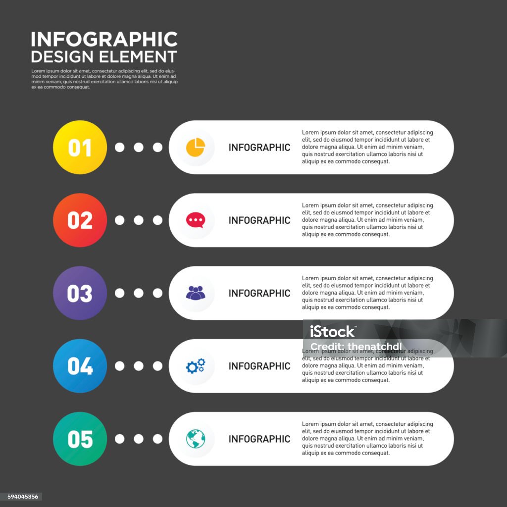 Report Layout Numbers Infographic Business Report Template Layout Design Element Vector Stock ...