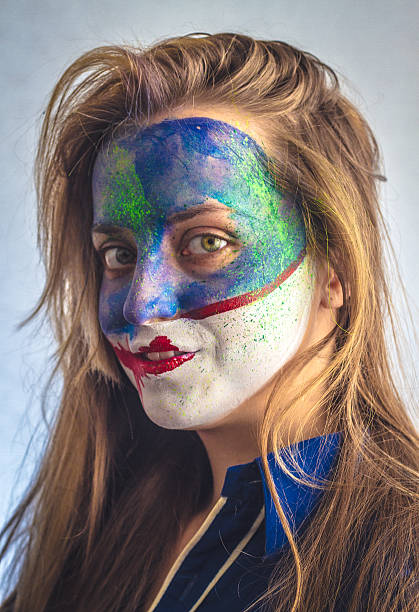 istock Beautiful girl, body art 594045478