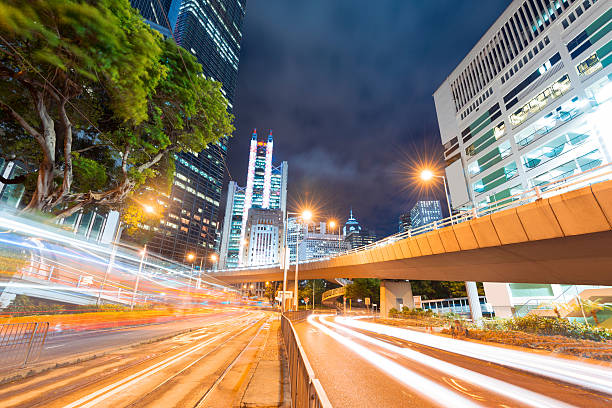 istock traffic in Hong Kong at night 594052208