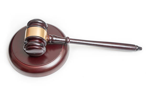 istock Gavel isolated on white background. Law, justice concept. 594053150