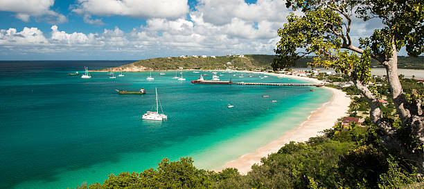 Anguilla island, Caribbean sea Anguilla island, Caribbean sea sandbar stock pictures, royalty-free photos & images