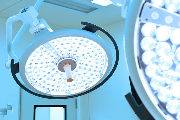 istock Two surgical lamps in operation room 594060420