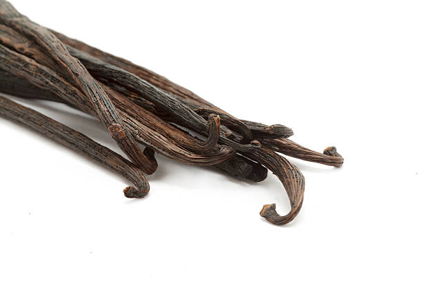 istock Organic dry sticks of Vanilla (Vanilla planifolia). 594060634