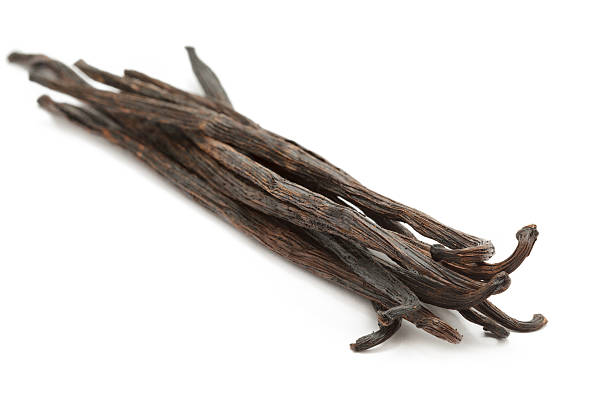 istock Organic dry sticks of Vanilla (Vanilla planifolia). 594060698