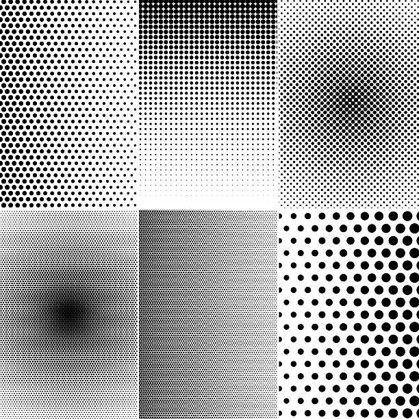 Set of halftone effects stock photo