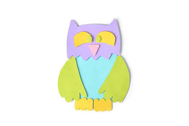 istock Funny owl on white background - isolated 594064504