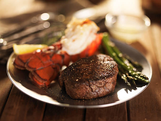 istock filet mignon steak with lobster tail surf and turf meal 594065100