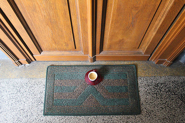 istock cup of coffee on the mat 594450920