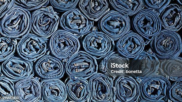 Denim Background Stock Photo - Download Image Now - Jeans, Denim, Textured Effect