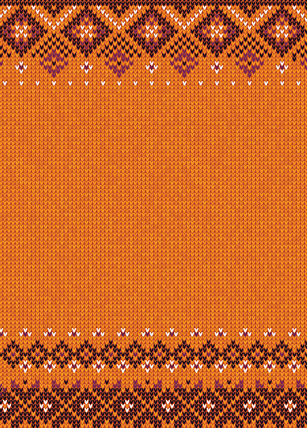 ilustrações de stock, clip art, desenhos animados e ícones de handmade knitted background pattern with scandinavian ornaments. - christmas quilt craft patchwork