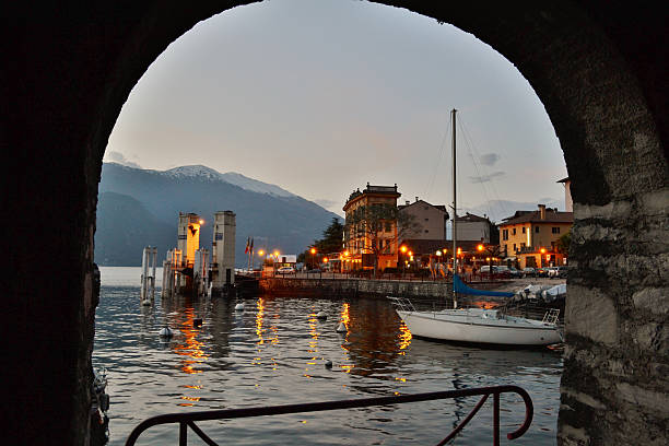 istock View to Varenna pier in winter. 594455846