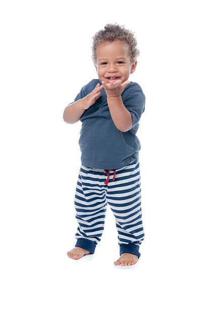 istock Happy Baby Clapping His Hands And Smiling 594455926