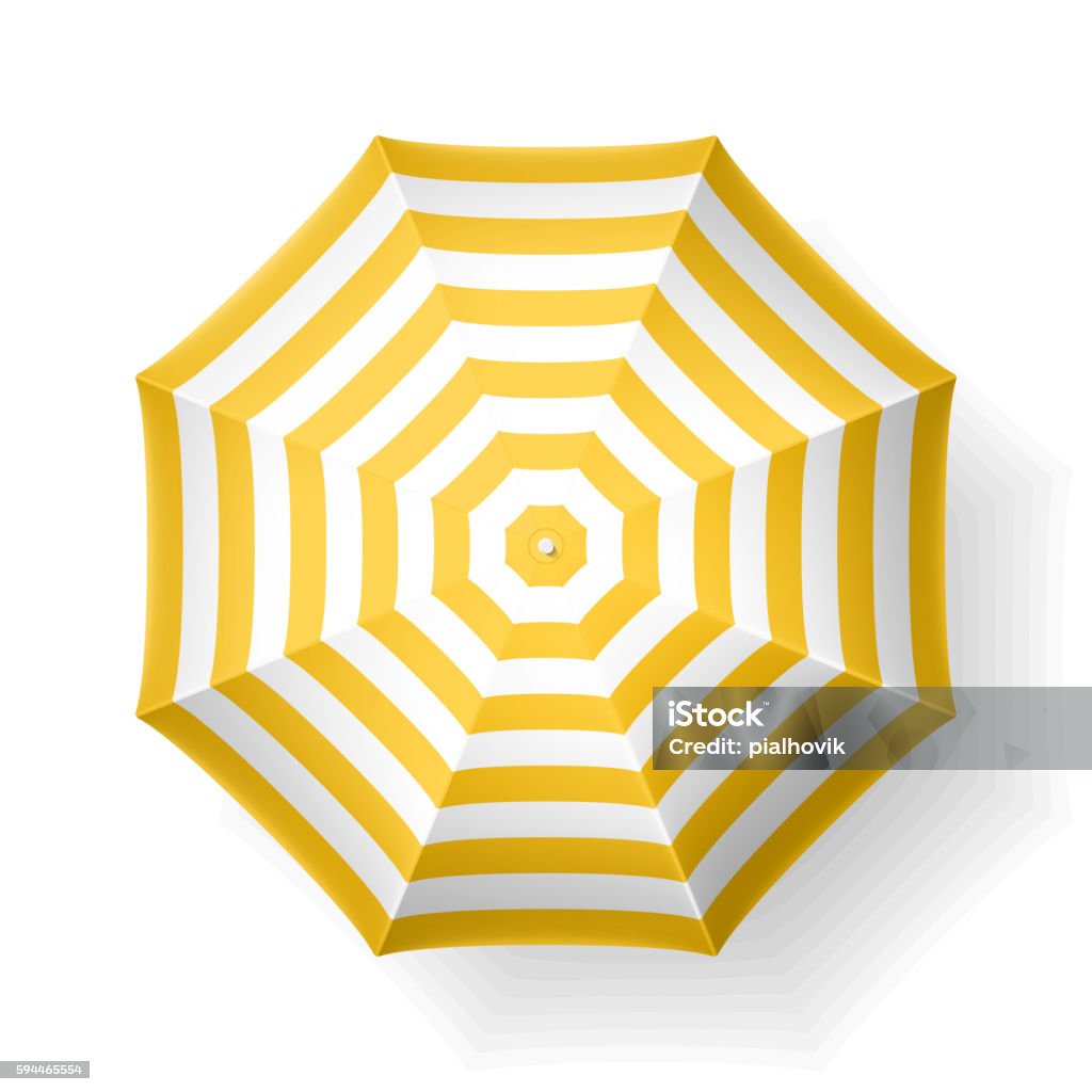 Beach umbrella Beach umbrella, top view.  Vector illustration with transparent effect, eps10. Beach Umbrella stock vector