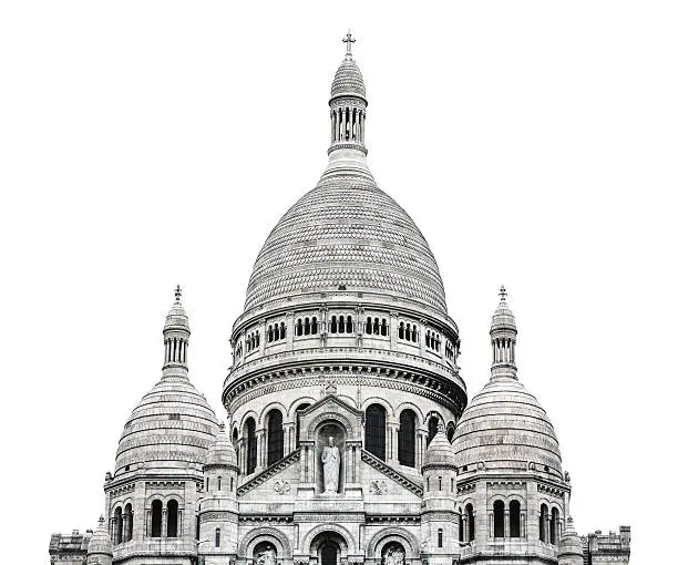 Close-up of Sacre Coeur cathedral (Paris).