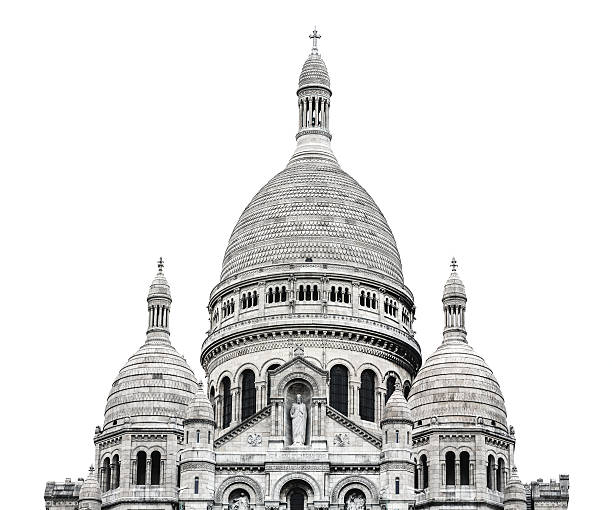 sacre coeur - church close up paris france gothic style imagens e fotografias de stock