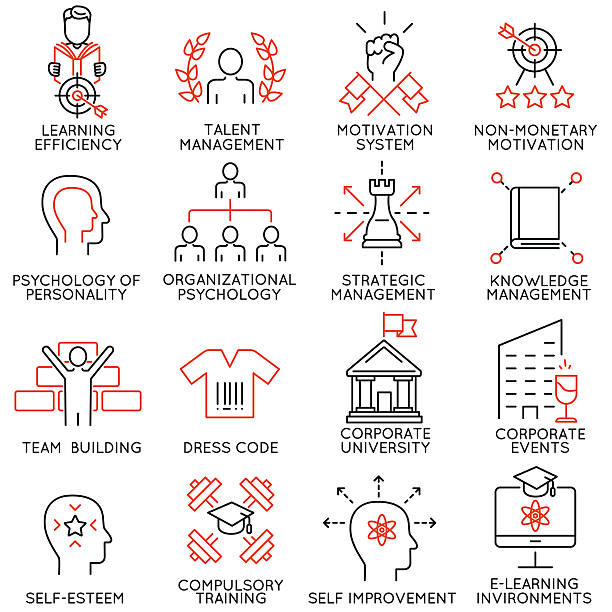 ilustraciones, imágenes clip art, dibujos animados e iconos de stock de liderazgo, progreso profesional y entrenamiento personal - parte 6 - initiative innovation business aspirations