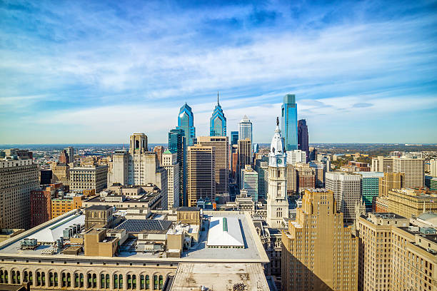 istock Top view of downtown skyline Philadelphia 594467566