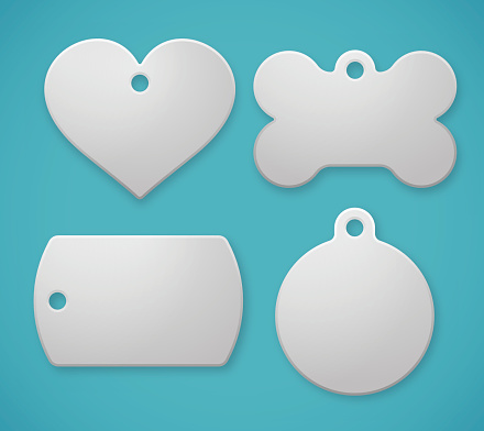 Pet Tags And Dog Tags Stock Illustration - Download Image Now - Pet Collar, Dog  Tag, Dog Bone - iStock