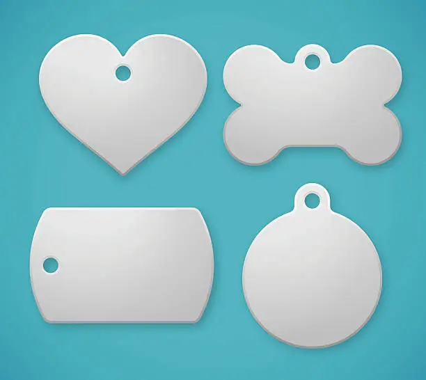 Vector illustration of Pet Tags and Dog Tags