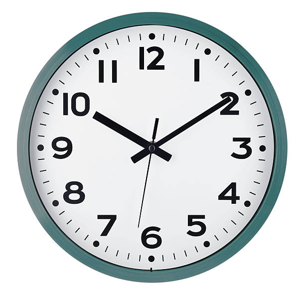 istock Wall clock isolated on white. Ten past ten. 594468396