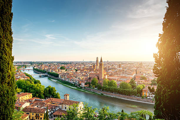 istock Aerial view on Verona city 594468858