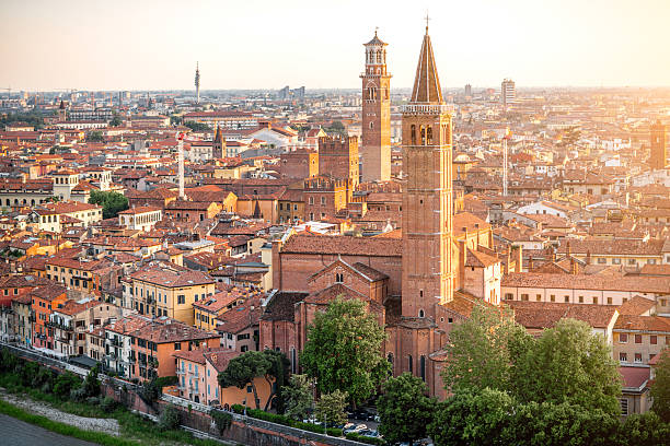 istock Aerial view on Verona city 594468930