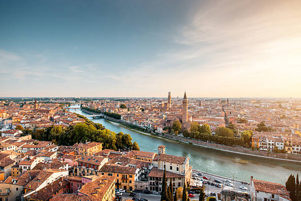 istock Aerial view on Verona city 594468982