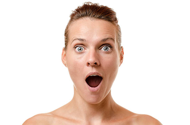 istock Attractive woman gawping in amazement 594469086