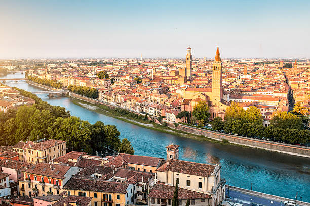 istock Aerial view on Verona city 594470642