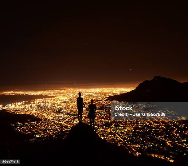 City Lights Stock Photo - Download Image Now - City, Night, Cape Town