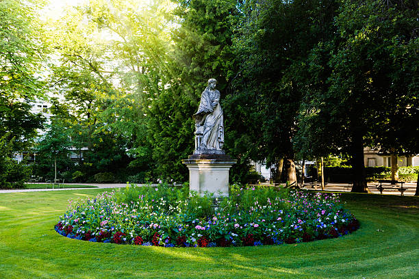 statue of the goddess of the hunting diana located in the path of san michele in the country of nemi