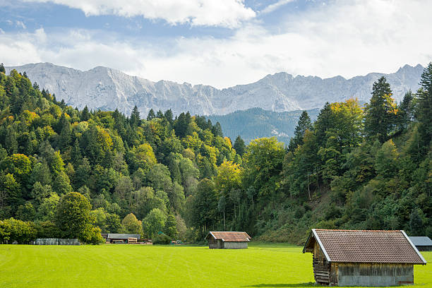 istock Awesome View on Mountain Panorama at Garmisch/ Bavaria 594471786