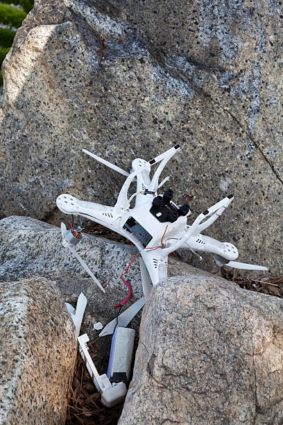 Crashed Drone stock photo