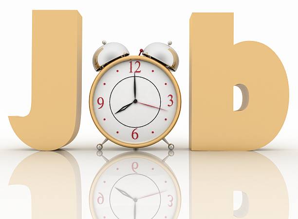 istock Alarm clock in the word job 594473322