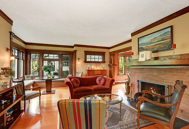 istock American classic living room interior design 594473582