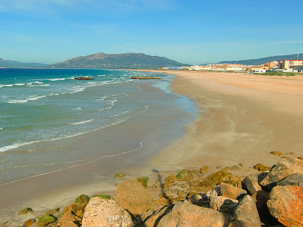 istock Atlantic ocean and beach in Tarifa, Spain 594475326