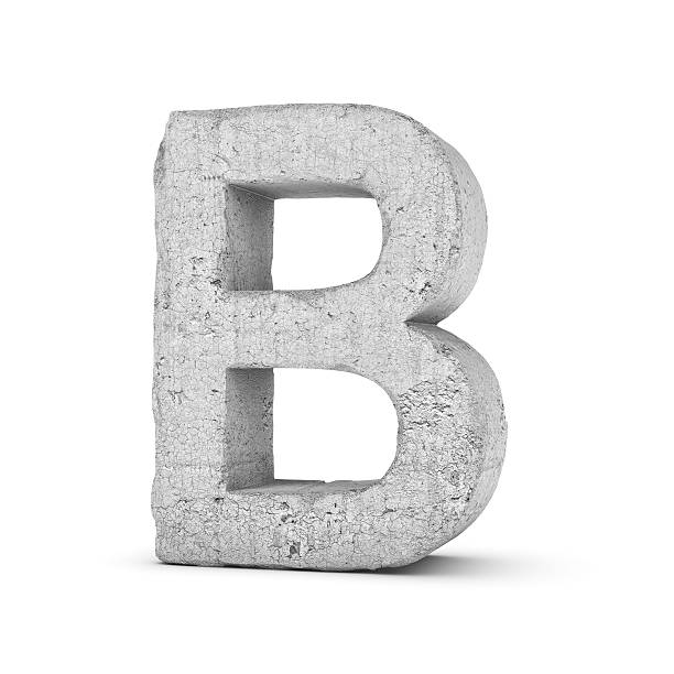 istock Concrete letter B isolated on white background 594475786