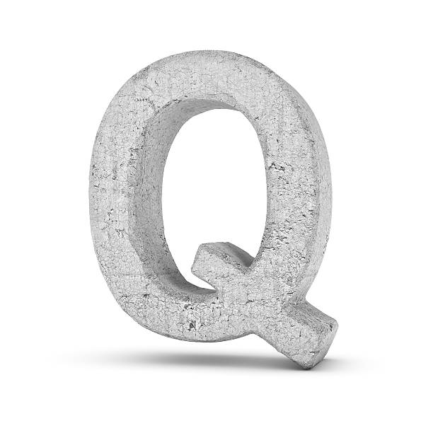 istock Concrete letter Q isolated on white background 594476204