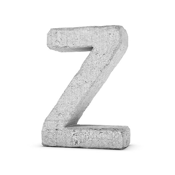 istock Concrete letter Z isolated on white background 594476484