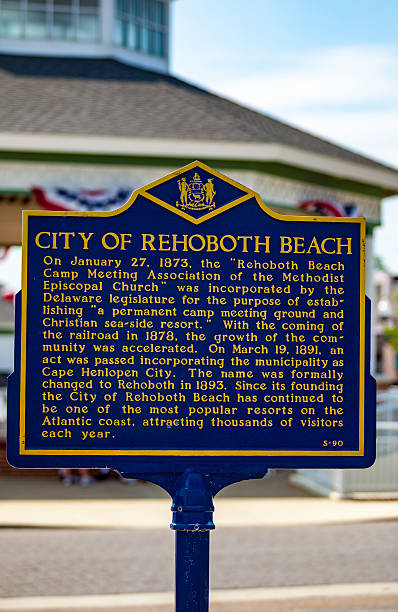 Rehoboth Beach historic sign stock photo
