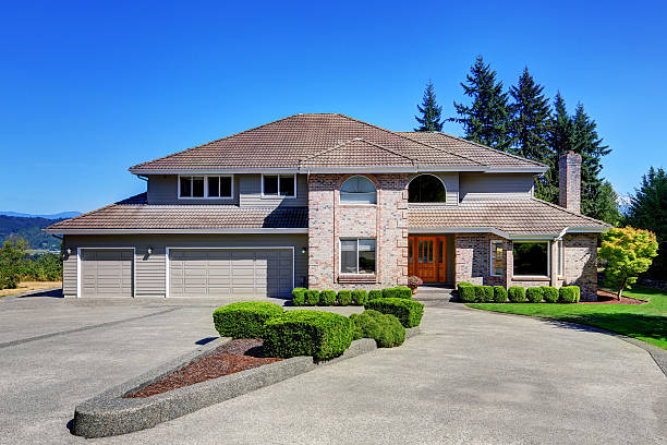 istock Luxury Brick house with beautiful curb appeal 594482160