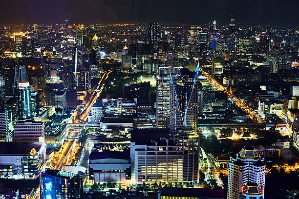 istock Night Bangkok cityscape 594483128