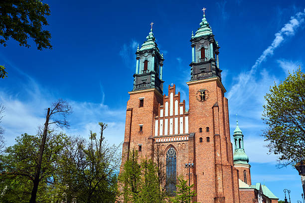 istock Towers of medieval Gothic cathedral 594484352