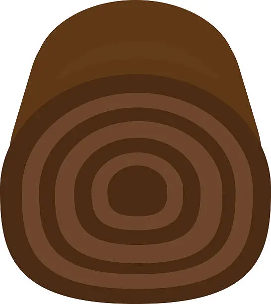 Vector illustration of Chocolate roll vector illustration.