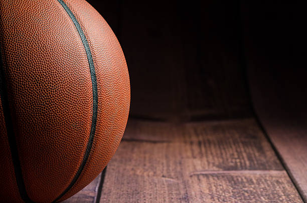 istock Basketball on hardwood 594485192
